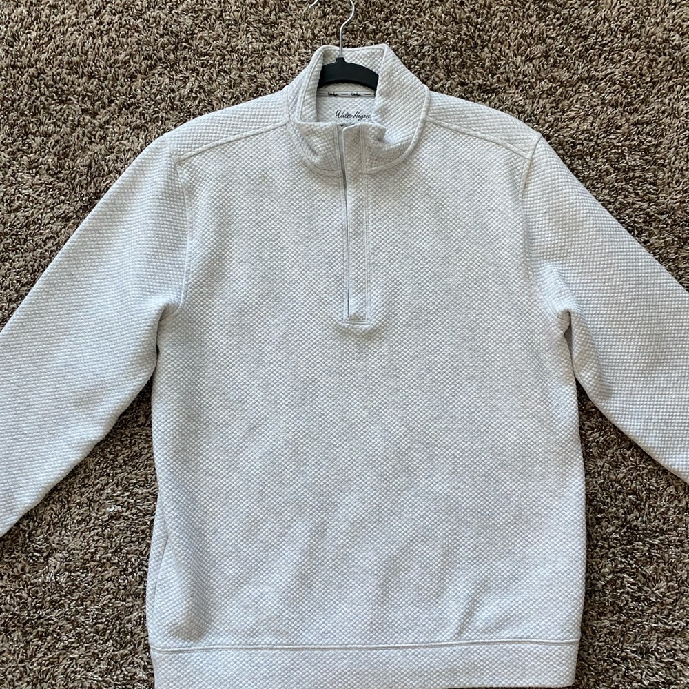 White Zip-Up Sweater